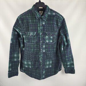 SOLD OUT J. Crew Shirt Mens Large Long Sleeve Green L/S Corduroy Flannel BC813